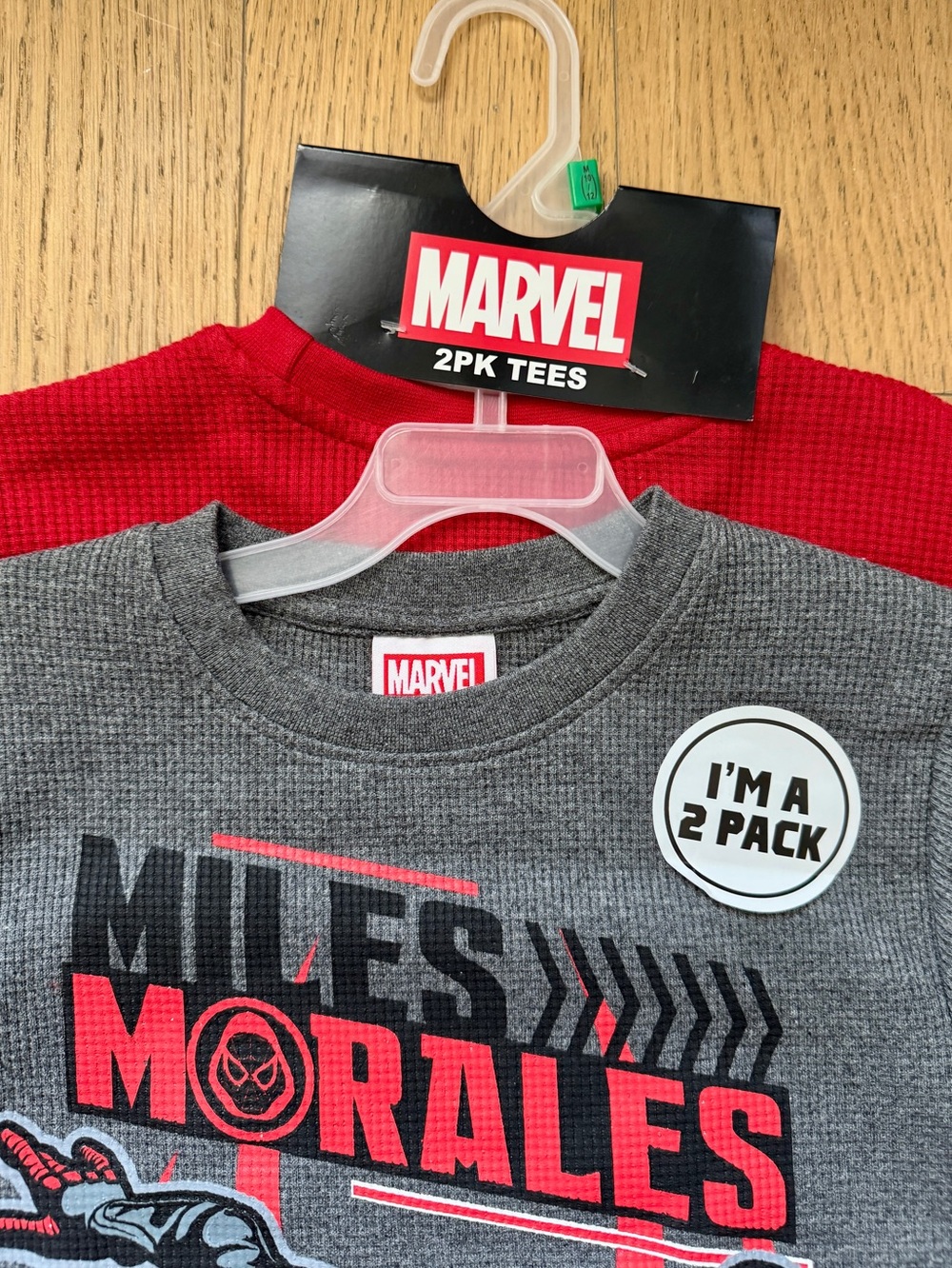 Spider-Man 2 Pack Long-sleeve T-shirt Set - Grey Red Boys Tees NWT Sz M (10-12) - Picture 3 of 6